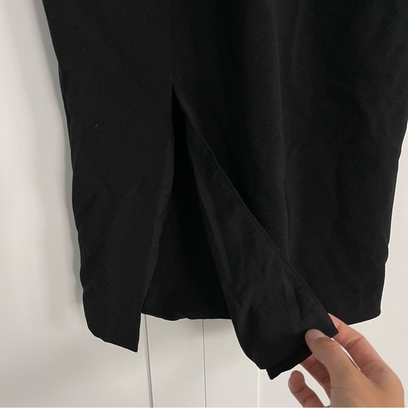 🥒 Dress the Population Giulia Black Lace Sequin Cocktail Mini Midi LBD Dress M - Picture 7 of 13